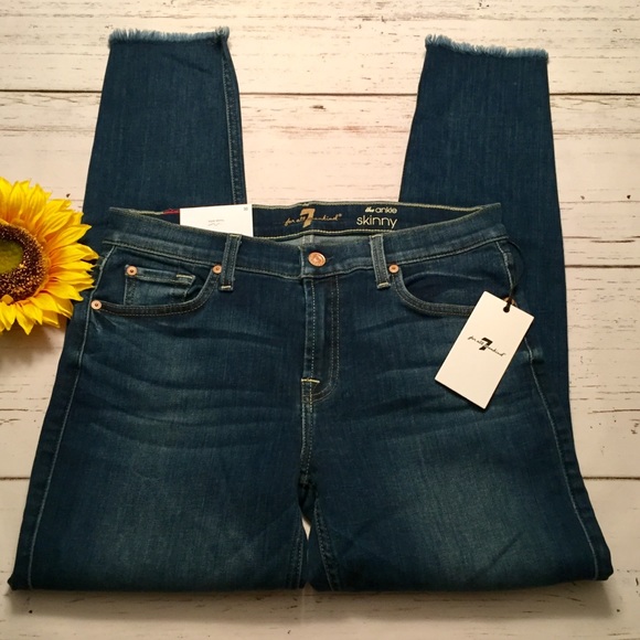 7 For All Mankind Denim - 7 for All Mankind The Ankle Skinny Jeans Inseam 27